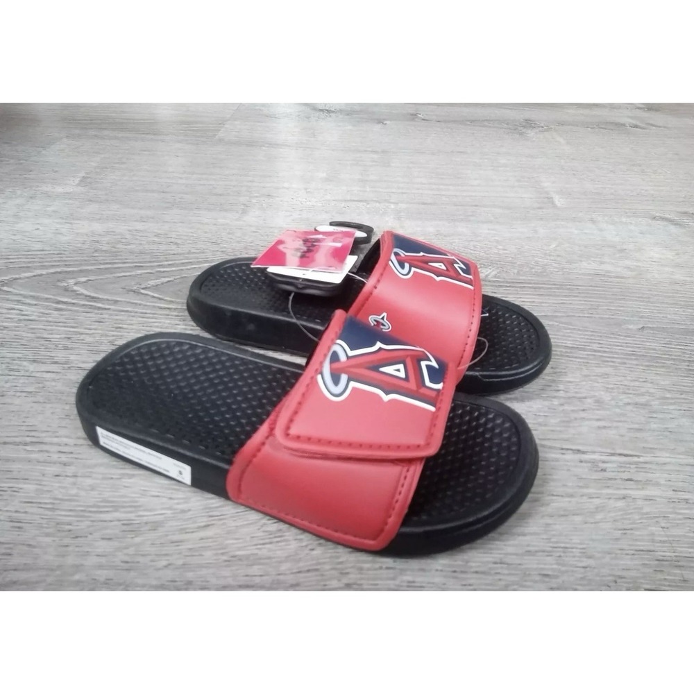 Foco Los Angeles Angels Slide Sandals Kids MLB Youth Size Small 11 12 New